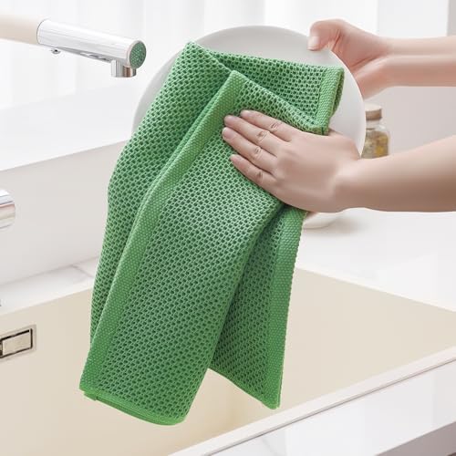 Homaxy 100% Cotton Oversized Waffle Weave Kitchen Towels 6-Pack - Image 4