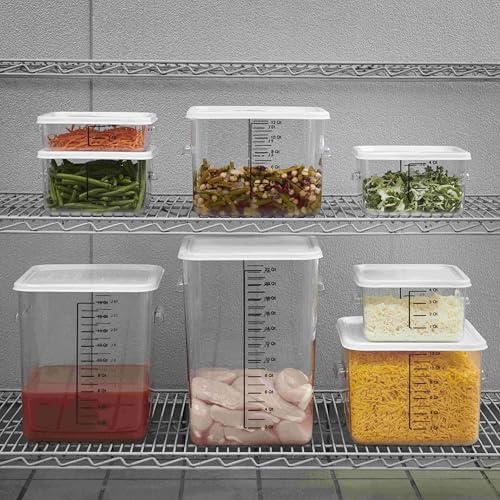 Rubbermaid Commercial Products, Space Saving Square Food Storage Container, 2 Quart, Clear, for Kitchen/Sous Vide/Meal Prep - Image 5