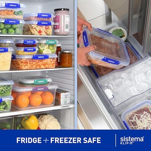 Sistema 20-Piece Food Storage Containers with Lids and Salad Dressing and Condiment Containers, Dishwasher Safe, Color May Vary - Image 5