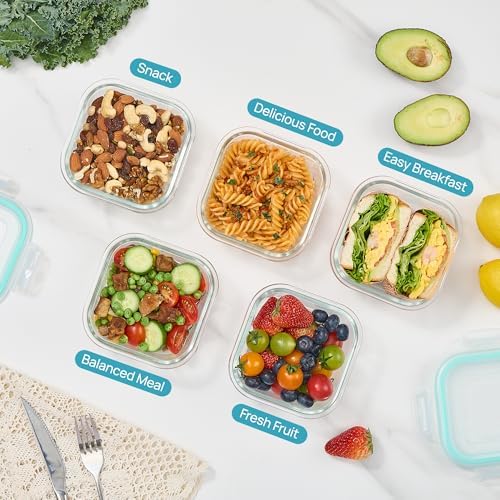 Vtopmart 2Pack 17.5oz Glass Meal Prep Food Container Sets with Lids - Image 5