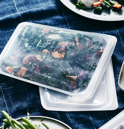 Stasher Reusable Half Gallon Silicone Food Storage Bag, Clear, 64 oz - Image 3
