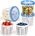 3 Pack 24oz Freezer Storage Containers, Fruit Storage Containers for Lunch by Freshmage