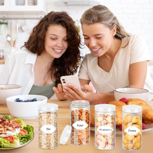 PeacePeo Plastic Jars with Lids 16 OZ, 24 Pack Clear Empty Jars - Image 6