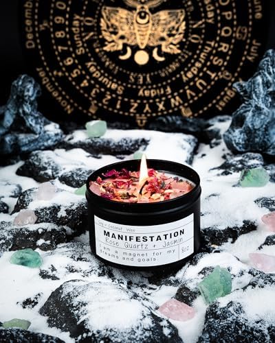 Crystal Soy Candles, Handmade Wishing Gifts, Wishing Law of Attraction, Moon Magic, Birthday Candle Gifts. (Manifestation) - Image 4