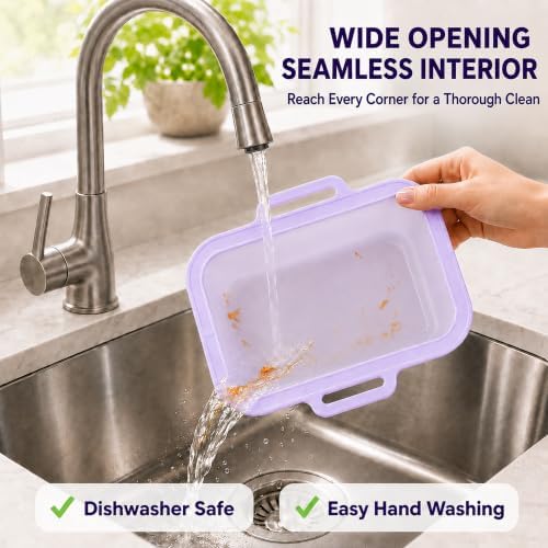 JOCXSPI 68 oz Magnetic Seal Silicone Reusable Food Storage Bags, 2 Pack - Image 5