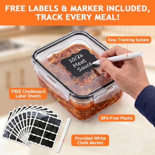 50 Pcs Reusable plastic food storage containers with lids - Image 5