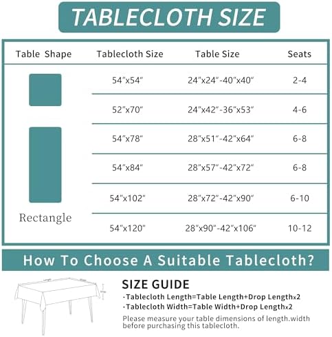 Rectangle Table Cloth,100% Waterproof Tablecloth OilProof SpillProof Vinyl Table Cloth, Wipe Clean Plastic Table Cover for Dining, Camping, Indoor and Outdoor 54" x 120",Mum Bloom - Image 5