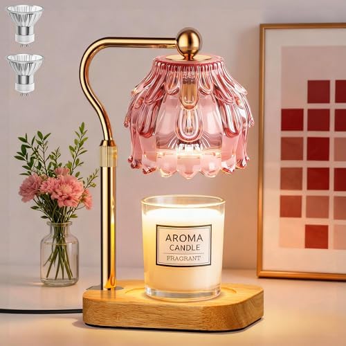 Candle Warmer Lamp with Timer - Flower Design Electric Wax Melting Wax Lamp for Jar Candles, Gift for Women, Mom, Christmas, Birthday,Home Decor by Eterfun