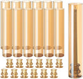 Teenyyou 12 Set Glass Hurricane Candle Holders Candlestick Bulk 12.6",Amber by Teenyyou
