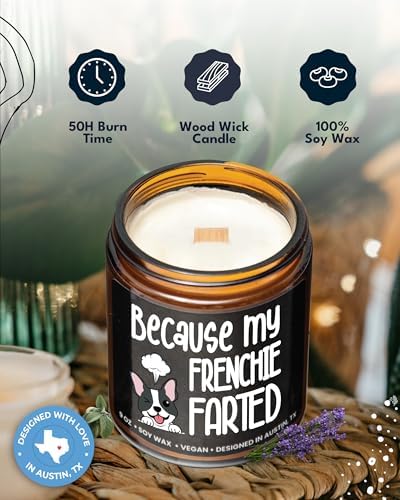 Funny Frenchie Candle, Frenchie Gifts for Women, Unique French Bulldog Gift Ideas, Best Present for Pet Lovers, Perfect Frenchies Presents for Girls, Birthday, Christmas, Gift-Ready - Image 2