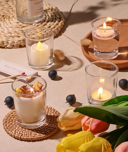 Letine 36-Pack Votive Candle Holders, Clear Glass Tea Light Holders - Image 5