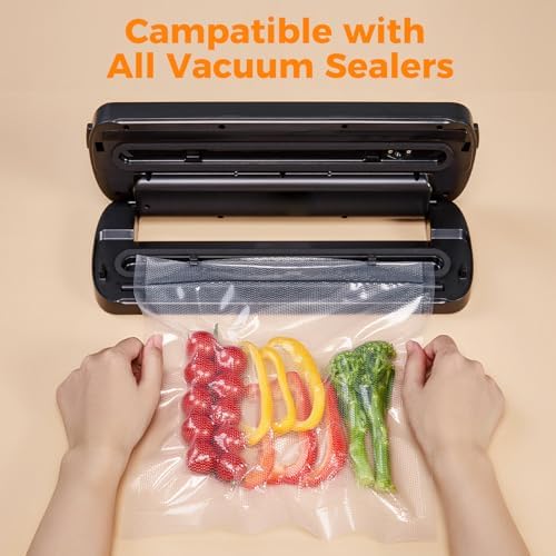 Wevac Vacuum Sealer Bags 8x50, 11x50 Rolls 2 pack for Food Saver, Seal a Meal, Weston. Commercial Grade, BPA Free, Heavy Duty, Great for vac storage, Meal Prep or Sous Vide - Image 5