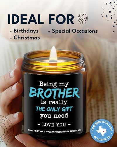 Being My Brother Candle, Funny Gifts for Brothers, Brother Gift from Sister - Image 3