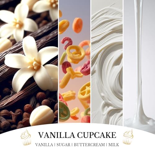 Vanilla Cupcake Candles, Vanilla Cupcake Scented Candle, Mother's Day Candle Gifts for Women, Soy Candles for Home Scented, 7oz 50 Hours Burn, Home Décor - Image 2