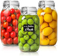ComSaf Large Glass Jars with Airtight Lids 71 oz 3 Pack Pantry Organization by ComSaf