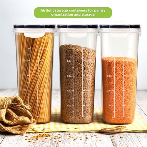 Utopia Kitchen Cereal Containers Storage Set with Lids, 4 Pack, 4L (135 Oz) - Image 3