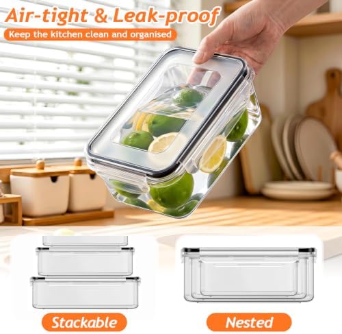 48 Pcs Reusable plastic food storage containers with lids - Image 5