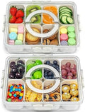 Pure Future 2 Pack 8-Compartment Snackle Box Container | Divided Snack Tray by PureFuture