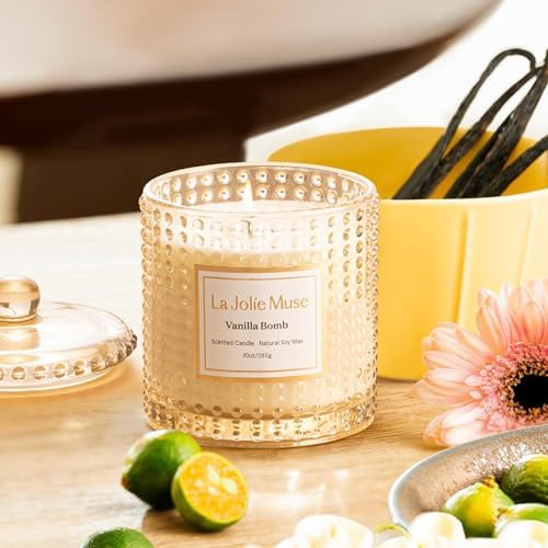 LA JOLIE MUSE Vanilla Zest Scented Candles for Home, Natural Soy, 55 Hrs - Image 3