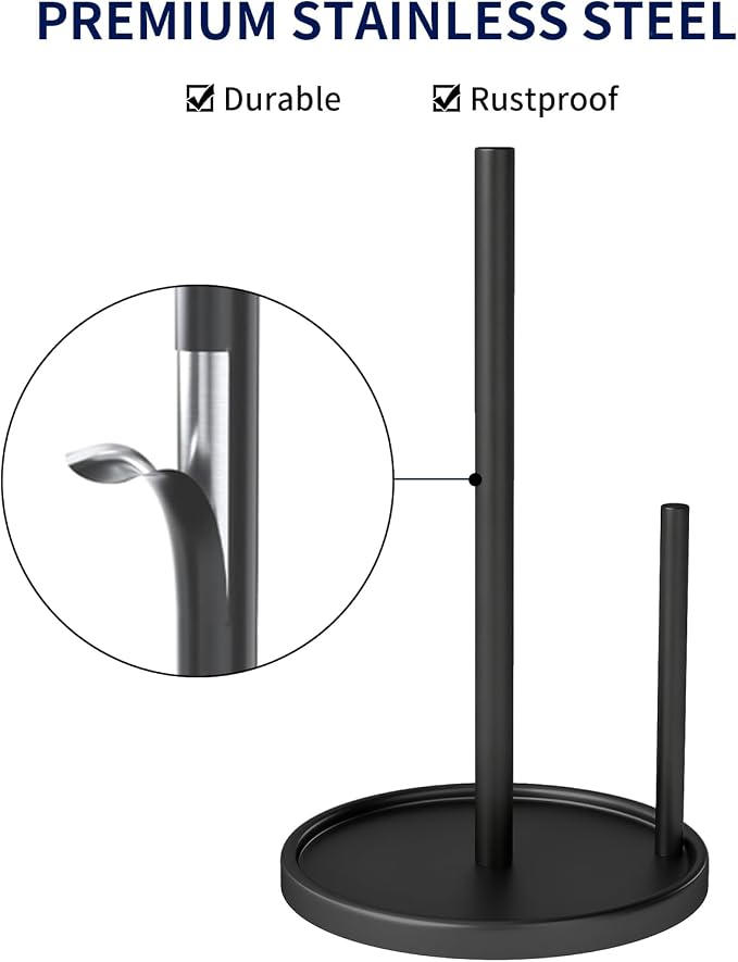Jesginboo Paper Towel Holder Countertop, Paper Roll Holder - Image 4