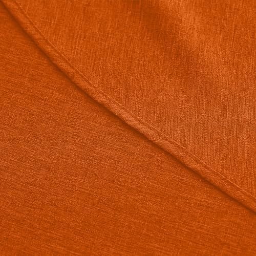 Decorelia Faux Linen Fall Round Tablecloths 60 inch, Waterproof Decorative Washable Texture Rustic Circle Table Cloth Cover for Dining Kitchen Party Farmhouse Outdoor(60 Inch,Round (2-4 Seats),Rust) - Image 3