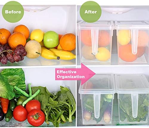 SILIVO 3 Pack 4.5L Lettuce Keeper for Fridge with Removable Drain Trays - Image 6
