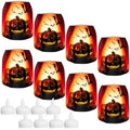 MODGY Luminary Lanterns Candle Holder Decorative Indoor Outdoor Decor, Lanterns for Wedding Centerpiece Decoration Outside Patio, with Flameless Floating LED Candles, Jacko Pack of 2 by MODGY