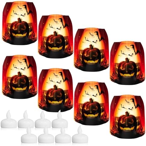 MODGY Luminary Lanterns Candle Holder Decorative Indoor Outdoor Decor, Lanterns for Wedding Centerpiece Decoration Outside Patio, with Flameless Floating LED Candles, Jacko Pack of 2 by MODGY