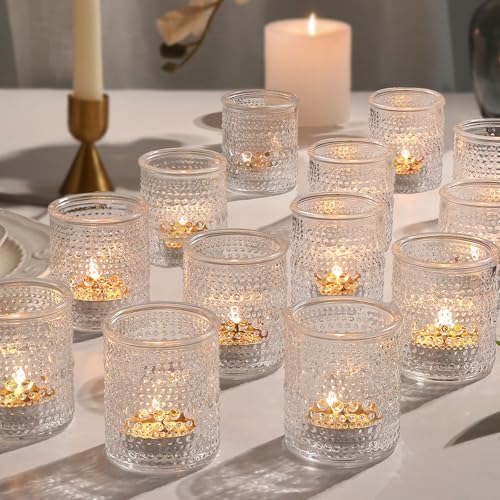 36 Pack Votive Candle Holders, Clear Candle Holder for Wedding Fall Decor by TRIRITE