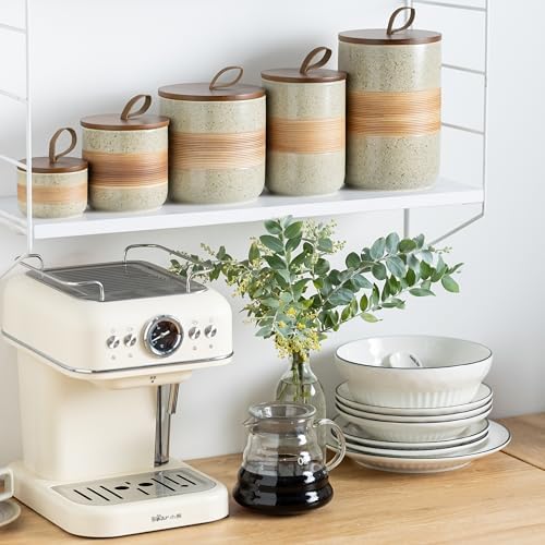 Miamolo Ceramic Coffee Jar for Coffee Bar, Coffee Container for Countertop - Image 6