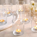 DARJEN 6 Pcs Large Clear Votive Candle Holder Tea Light Candle Holder Glass by DARJEN