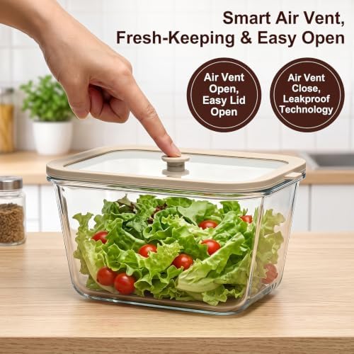 2 Pack 82oz Large Glass Food Storage Containers with Lids - Image 3