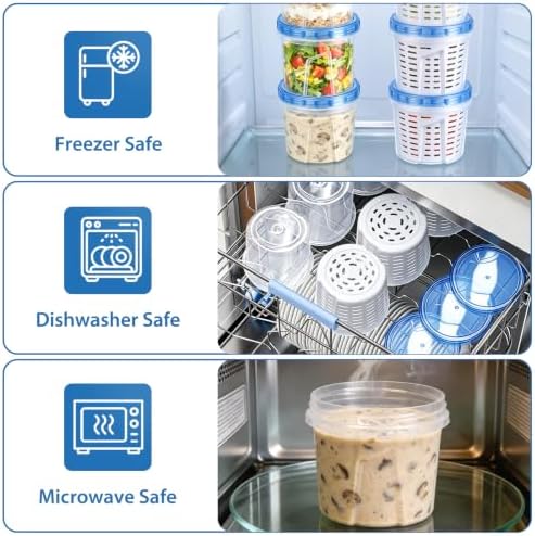 3 Pack 24oz Freezer Storage Containers, Fruit Storage Containers for Lunch - Image 4