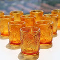 Woho 24pcs Amber Votive Candle Holder, Vintage Tealight Candle Holder Decor by Woho