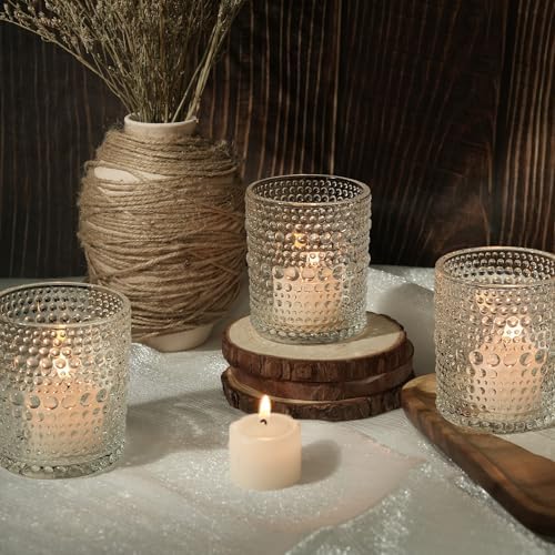 6 Pack Votive Candle Holders, 2.7x3.5 Inch Large DIY Wax Candle Holder - Image 6