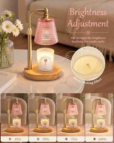 Candle Warmer Lamp with Timer, Birthday Gifts for Women,Pink Dorm Decor - Image 2