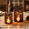 Hewory Tortoise Shell Candle Holder, Cheetah Print Candleholder, 2 Sizes by Hewory