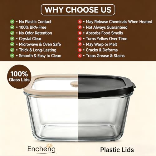 2 Pack 82oz Large Glass Food Storage Containers with Lids - Image 5