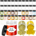 PeacePeo 8 OZ Plastic Jars with Lids, 48 Pcs Slime Storage Containers by PeacePeo