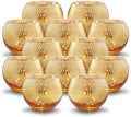 Volens Round Gold Votive Candle Holders, Mercury Glass Votives Set of 12 by VolensLightUpYourLife