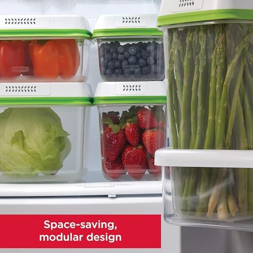 Rubbermaid FreshWorks Produce Containers, Medium/Large, 6-Piece Set - Image 4