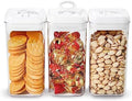 Felli Flip Tite Food Storage Container with Lid Airtight 4" Ring Seal Flip Top, Stackable Acrylic Canister Jar for Pantry Kitchen Counter, Snack Coffee Bean Granola Pet Treats Cracker Holder (1.2 L) by Felli