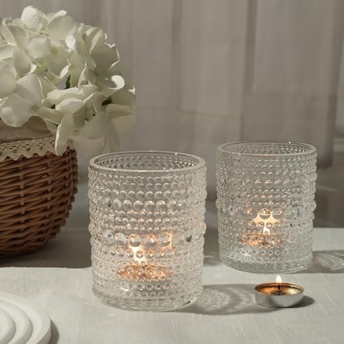 12 Pack Votive Candle Holder, 2.7x3.5 Inch Large Clear Candle Holders - Image 4