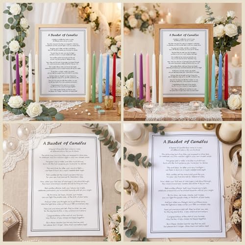 Mtlee Basket of Candle Wedding Gift Candleholders Basket Ribbon, Classic - Image 5