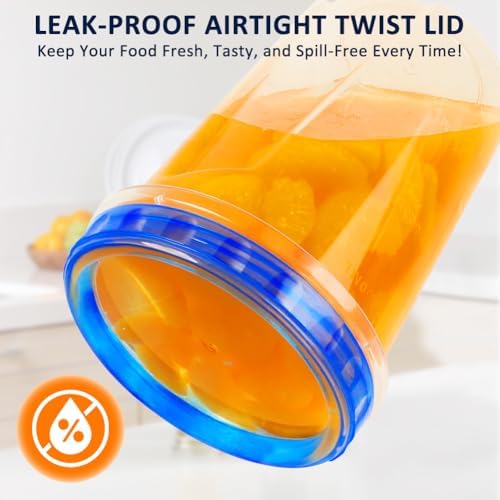 10 Pack 34oz Soup Freezer Storage Containers with Twist Lids for Meal Prep - Image 3