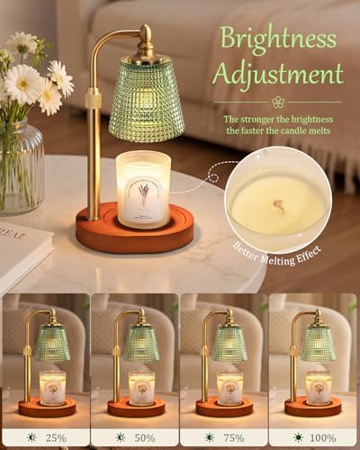Candle Warmer Lamp with Timer, Birthday Gifts for Women,Green - Image 2