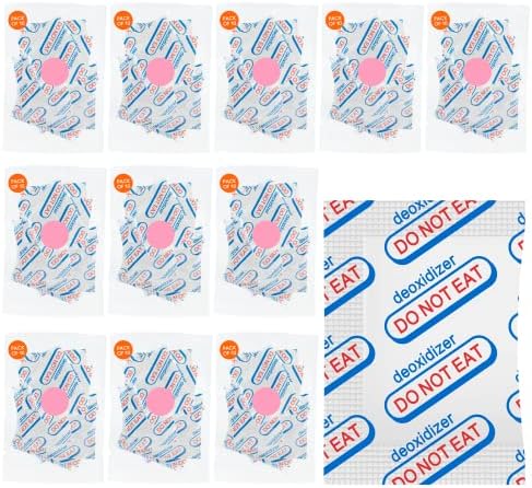 100 Packs 100CC Food Grade Oxygen Absorbers (10 Pack in Individual Vacuum Bag ) , Oxygen Absorbers For Long Term Food Storage with Oxygen Indicator , Works in Mylar Bags, Mason Jars, and Vacuum Bags by LIFJOY