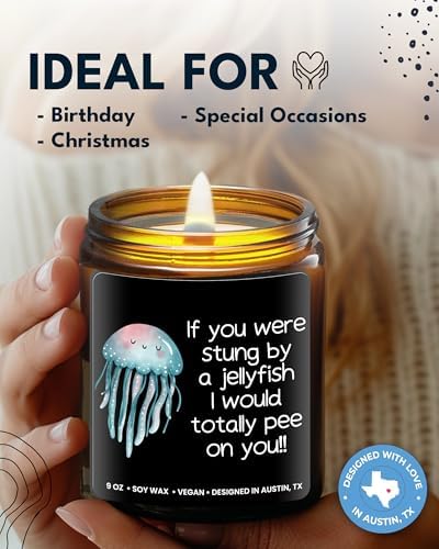 Funny Friendship Candle, If You were Stung by a Jellyfish, Funny Gifts for Friends Adult Humor, Best Friends Gifts for Friend Women Unique, Birthday, Christmas, Gift-Ready - Image 3