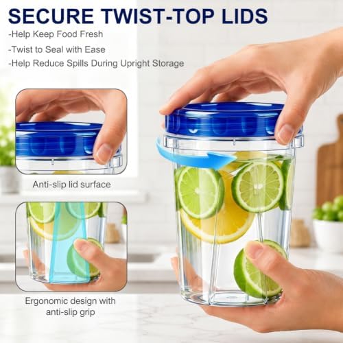 18 Pack Freezer Food Storage Containers with Twist Lids for Soup Meal Prep - Image 4
