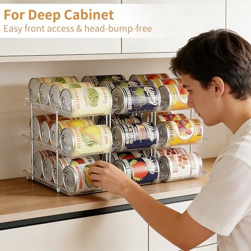 LXLXXL Can Organizer for Pantry Canned Food Storage Goods Holders 3 Tier - Image 3